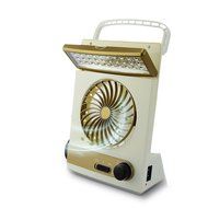 3 in 1 Multi-functional Solar Cooling Table Fans with Eye-Care LED Table Lamp Flashlight Torch Solar Panel Adaptor... N5