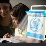 3 in 1 Multi-functional Solar Cooling Table Fans with Eye-Care LED Table Lamp Flashlight Torch Solar Panel Adaptor... N7