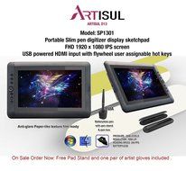 Artisul D13 Portable Slim Pen Digitizer Display Sketch Pad N4