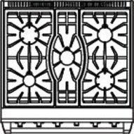 American Range ARR530L Cuisine Series 30 Sealed Burner All Gas Range, Stainless Steel N2