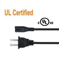Powseed [UL Listed] 6Ft 2 Prong AC Wall Power Cable 2 Slot Cord for HP Dell Samsung Sony Asus Acer Toshiba Laptop...