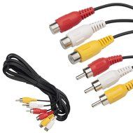 15ft 3 RCA male to female Extension Audio Composite Component Video Cable DVD N2
