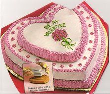 Wilton Double Tier Heart Two Tier Cake Pan (502-2695, 1982) Retired Collectible N2