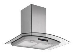 Kitchen Bath Collection HA75-LED Stainless Steel Wall-Mounted Kitchen Range Hood with Tempered Glass Canopy and... N5