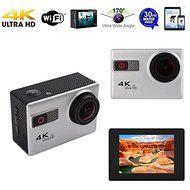 Boblov F68 4K Ultra HD 2160P Novatek 96660 Clip 170&deg;Wide Angle 12MP WiFi Action Camera Silver