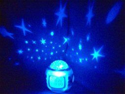 Surborder Shop Color Change Starry Night Projection Music Digital Alarm Clock with Backlight Led Nigh Light Calendar... N2