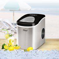 Rosewill Stainless Steel Portable Ice Maker 26.5 lb Per Day, RHIM-15001, White Top N4