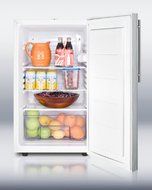 Summit FF511LSSHV: 20&quot; wide counter height all-refrigerator, auto defrost with a lock, stainless steel doo N2