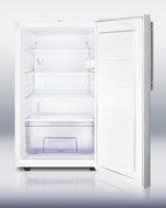 Summit FF511LSSHV: 20&quot; wide counter height all-refrigerator, auto defrost with a lock, stainless steel doo N3