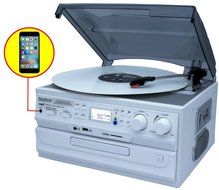 Boytone BT-21DJWT-C, Limited Edition 3 Speed Turntable Ability to convert vinyl record, CD, Cassette, AM/FM Radio...