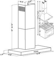 CAVALIERE 42" Wall Mounted Stainless Steel Kitchen Range Hood 900 CFM SV218Z-42 N4