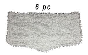 Shark Steam and Spray Mop Cleaning Pads 6 pc, for S3101, S3102, S3250, S3251, SK115, SK140, SK141, SK435CO, SK460...
