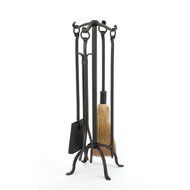 WOODFIELD Woodfield Black Wrought Iron 4-piece Tool Set W/ring Handles 61221