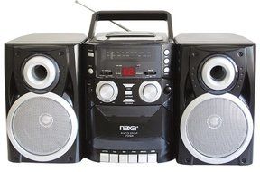 NAXA Electronics NPB-426 Portable CD Player with AM/FM Stereo Radio, Cassette Player/Recorder and Twin Detachable...