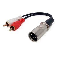 Yeworth 0.15m 6inch XLR Y Splitter Patch Cable, 1 XLR Male to 2 RCA Male Stereo Plug Adapter Cable N4