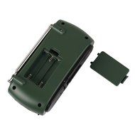 Qooltek Portable Dynamo Emergency Solar Hand Crank Self Powered AM/FM Radio 3 LED Flashlight with Cables(Green) N2