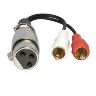 Yeworth 0.15m 6inch XLR Y Splitter Patch Cable, 1 XLR Male to 2 RCA Male Stereo Plug Adapter Cable N9
