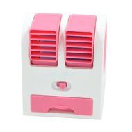 Electric USB Adjustable Angles Dual Air Outlet Conditioning Fan Cooling Desktop Portable Bladeless Blower Mini...