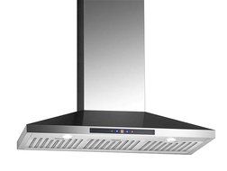 Ancona Chef WPC430 Wall-Mounted Pyramid Style Convertible Range Hood, 30-Inch, Stainless Steel N7