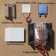 Qianson Thermoelectric Peltier Semiconductor Refrigeration Water Cooling System Cooler Fan TEC1-12715 Assembled N2