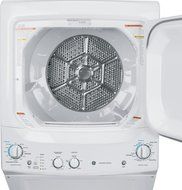 GE GUD27ESSJWW 27" Unitized Spacemaker Washer and Electric Dryer in White