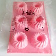 X-Haibei Mini Kugelhopf Bundt Cake Cupcake Ice Cream Jello Gelatina Mold Silicone N2
