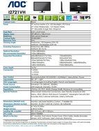 AOC i2721vh / 27-Inch IPS LED-Lit Monitor, Full 1080p, 5ms, 20M:1 DCR, VGA/DVI/HDMI, VESA N5