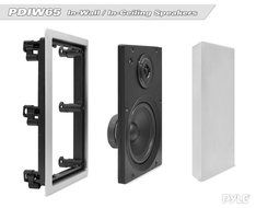 PyleHome PDIW65BK In-Wall / In-Ceiling 6.5-Inch Stereo Speakers, 2-Way, Flush Mount, Black (Pair) N6