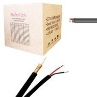 Five Star Cable UL Litsted RG59 Siamese 500 ft. Coaxial CCTV Cable - Combo 20 AWG Solid Copper RG59 + 18/2 18AWG...