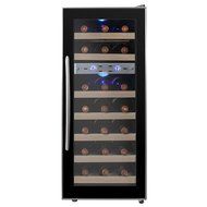 AKDY 21 Bottle Dual Zone Thermoelectric Freestanding Wine Cooler Cellar Chiller Refrigerator Fridge Quiet Operation... N6
