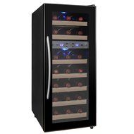 AKDY 21 Bottle Dual Zone Thermoelectric Freestanding Wine Cooler Cellar Chiller Refrigerator Fridge Quiet Operation... N7