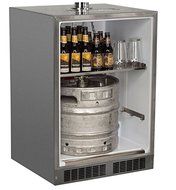 Marvel MO24BSSMRS Outdoor Mobile Beer Dispenser, Single Tap, Solid Door, Right Hinge, 24", Stainless Steel N7