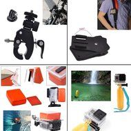 YFY 24-In-1 Basic Outdoor Sports Accessories Kit for GoPro Hero Cameras,SJ Cam, Xiaomi Yi,Sport Acion Camera