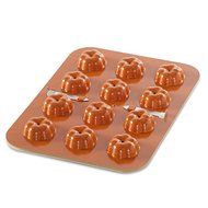 Nordic Ware 43605 12-Cavity Pumpkin Cake Pops Pan, Orange N3