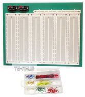 TEKTRUM EXTERNALLY POWERED SOLDERLESS 1660 TIE-POINTS EXPERIMENT PLUG-IN BREADBOARD WITH ALUMINUM BACK PLATE AND...