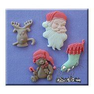 Christmas - Silicone Icing Moulds for Cake and Cupcake Decoration