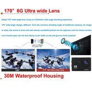 Daretang(tm) H9 2.0 Inch 170 Degree 6g Ultra-wide Angle Lens 4k Ultra-hd 30-meter Waterproof Wi-fi Sports Diving... N16