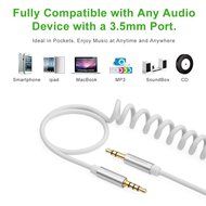 3.5mm Audio Cable, Ugreen 3.5mm Coiled Stereo Audio Cable Male for Car Stereo/Headphone/Phone/MP3(5FT, Black) N3