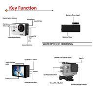 Daretang(tm) H9 2.0 Inch 170 Degree 6g Ultra-wide Angle Lens 4k Ultra-hd 30-meter Waterproof Wi-fi Sports Diving... N20