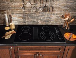 Frigidaire 36" Smoothtop Electric Black Cooktop with Built-In 500 CFM Downdraft Exhaust RC36DE60PB N4