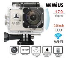 WiMiUS&reg; Action Camera, WiFi 1080P HD 12MP 2.0" Sports Camera Waterproof 170&deg; wide-angle Camcorder with 2 Batteries... N7