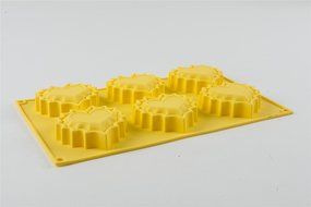 6 Hole Love Heart Cake Pudding Jelly Chocolate Cookie Mold Handmade DIY Soap Candle Ice Mould