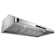 AKDY&reg; 42" Under Cabinet Stainless Steel Powerful LED Display Touch Screen Cooking Fan Kitchen Vent Range Hood N3