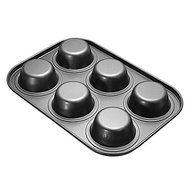 6 Holes Non-Stick Stainless Steel Muffin Cake Baking Pan Cookies Tray N6