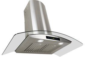 Golden Vantage Stainless Steel 36" Euro Style Wall Mount Range Hood LED TOUCH SCREEN W/Baffle Filter GV-H703C-B36