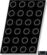 Flexipan Cylinder 2.20 Oz, 63mm Dia x 25mm Deep (2-1/2&quot; Dia x 1&quot; Deep), 24 Cavities