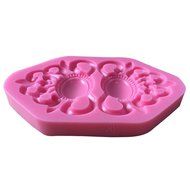 LYNCH Gem Brooch Shape Silicone Cake Mold 3D Polymer Clay Tools,Pink N3