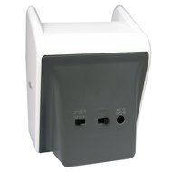 C2G / Cables To Go Audio Unlimited 900MHz Wireless Shower Speaker with Dual Power Transmitter, White (SPK-SHOWER2) N2