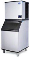 Manitowoc IY-1094N_B-570 1020 Lb Remote Cooled Half Cube Ice Machine w/ Storage Bin