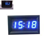 Tonsee Car Motorcycle Accessory 12V/24V Dashboard LED Display Digital Clock(Blue)